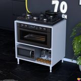 Eliusta Aura 70 cm Set Üstü Ocak Modülü Fırınlık Mikrodalga Dolap Çok Amaçlı Mutfak Kileri 70X87X48 cm Beyaz