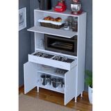 Eliusta Avelin Kapaklı Mini/midi Fırın Dolabı 100 cm Beyaz Çok Fonksiyonlu 100X163,4X32,5 cm Mutfak Dolabı