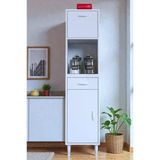 Eliusta Avelin Kapaklı Mini/midi Fırın Dolabı 35 cm Beyaz Çok Fonksiyonlu 35X163,4X32,5 cm Mutfak Dolabı