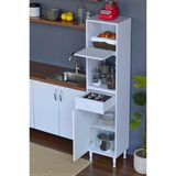 Eliusta Avelin Kapaklı Mini/Midi Fırın Dolabı 50 Cm Beyaz Çok Fonksiyonlu 50X163,4X32,5 Cm Mutfak Dolabı