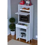 Eliusta Avelin Kapaklı Mini/midi Fırın Dolabı 65 cm Beyaz Çok Fonksiyonlu 65X163,4X32,5 cm Mutfak Dolabı
