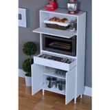 Eliusta Avelin Kapaklı Mini/Midi Fırın Dolabı 85 Cm Beyaz Çok Fonksiyonlu 85X163,4X32,5 Cm Mutfak Dolabı