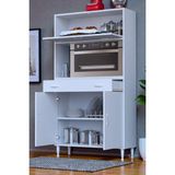 Eliusta Avelin Kapaklı Mini/midi Fırın Dolabı 90 cm Beyaz Çok Fonksiyonlu 90X163,4X32,5 cm Mutfak Dolabı