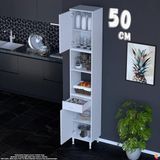 Eliusta Bengi 50 cm Organizer Mutfak Dolabı - Kahve Makinası Mutfak Robotu Standı Çok Amaçlı 50X226X32 cm - Beyaz