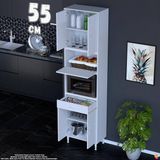 Eliusta Çağıl 55 cm Çok Amaçlı Fırın Dolabı - Mutfak Kiler Banyo Antre Hobi Dolabı 55X226X32 cm - Beyaz