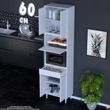 Eliusta Çağıl 60 cm Çok Amaçlı Fırın Dolabı - Mutfak Kiler Banyo Antre Hobi Dolabı 60X226X32 cm - Beyaz