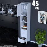 Eliusta Defne 45 cm 3 Çekmeceli Çok Amaçlı Mutfak Kiler Banyo Organizer Çocuk Odası Dolabı Oyuncak Dolabı - Beyaz