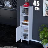 Eliusta Duru 45 cm Raflı Mutfak Kiler Düzenleyici Dolap Banyo Havluluk Dolap Beyaz 45X150X32 cm
