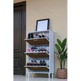 Eliusta Duru 72 Cm Genişlikte Ceviz Renk Ayaklı Ayakkabılık Antre/Kapı Önü 72X127x26 Cm Ayakkabılık
