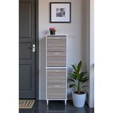 Eliusta Elenio 52 cm Genişlik Cordoba Renk Ayaklı 4 Kapaklı Ayakkabılık 52X168X26 cm Ayakkabılık - Cordoba - Beyaz
