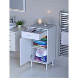 Eliusta Fre 35 cm Çok Amaçlı Dolap 1 Raflı Tek Çekmeceli Banyo Mutfak Dolabı 35X88X32,5 cm Organizer Dolap - Beyaz