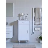Eliusta Fre 40 cm Çok Amaçlı Dolap 1 Raflı Tek Çekmeceli Banyo Mutfak Dolabı 40X88X32,5 cm Organizer Dolap - Beyaz