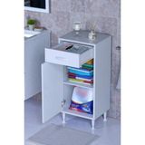 Eliusta Fre 45 cm Çok Amaçlı Dolap 1 Raflı Tek Çekmeceli Banyo Mutfak Dolabı 45X88X32,5 cm Organizer Dolap - Beyaz