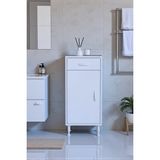 Eliusta Fre 50 cm Çok Amaçlı Dolap 1 Raflı Tek Çekmeceli Banyo Mutfak Dolabı 50X88X32,5 cm Organizer Dolap - Beyaz