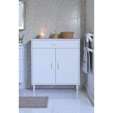 Eliusta Fre 60 cm Çok Amaçlı Dolap 1 Raflı Tek Çekmeceli Banyo Mutfak Dolabı 60X88X32,5 cm Organizer Dolap - Beyaz