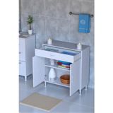 Eliusta Fre 70 Cm Çok Amaçlı Dolap 1 Raflı Tek Çekmeceli Banyo Mutfak Dolabı 70X88x32,5 Cm Organizer Dolap