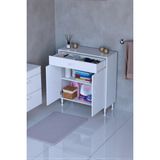 Eliusta Fre 80 cm Çok Amaçlı Dolap 1 Raflı Tek Çekmeceli Banyo Mutfak Dolabı 80X88X32,5 cm Organizer Dolap - Beyaz