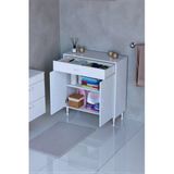 Eliusta Fre 80 Cm Çok Amaçlı Dolap 1 Raflı Tek Çekmeceli Banyo Mutfak Dolabı 80X88x32,5 Cm Organizer Dolap