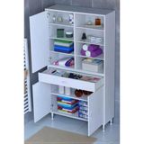 Eliusta Funci Beyaz Renk G:100 Cm Banyo Dolabı 3 Kapaklı 7 Raflı Dolap 100X173x32,5 Cm Boyutlarında Dolap