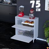 Eliusta Gaye Çok Amaçlı 2 Kapaklı Dolap 75X87X32 cm Banyo Mutfak Çocuk Odası Düzenleyici Kiler - Beyaz - 75 cm