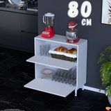 Eliusta Gaye Çok Amaçlı 2 Kapaklı Dolap 80X87X32 cm Banyo Mutfak Çocuk Odası Düzenleyici Kiler - Beyaz - 80 cm