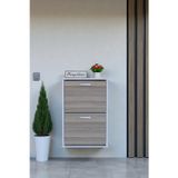 Eliusta Holen Cordoba Renk Ayakkabılık 2 Düşer Kapak 52 cm Genişlik Kapı Önü Asma Ayakkabılık 52x74x26 cm