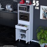 Eliusta Ilgın 55 cm Kahve Köşesi Çok Amaçlı Mutfak, Bakliyat ve Fırın Dolabı Banyo Dolabı 55X181X32 cm - Beyaz