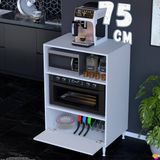 Eliusta Joker 75 cm Mutfak Dolabı Mikrodalga Fırın Standı Çok Amaçlı Kiler Ekmeklik Beyaz 75X119X48 cm