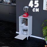 Eliusta Lara 45 cm Kapaklı Çok Amaçlı Mutfak Dolabı Mikrodalga Rafı Ekmeklik Kiler Modülü 45X87X32 cm Beyaz