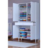 Eliusta Line Beyaz 90 Cm Banyo Dolabı Çok Bölmeli Banyo Düzenleyici Dolap 4 Kapaklı 4 Raflı 90X173x32,5 Cm