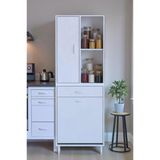 Eliusta Liora Beyaz Çok Amaçlı Banyo Dolabı 60 Cm Genişliğe Sahip 60X171x32,5 Cm Tek Sepetli 2 Raflı Dolap
