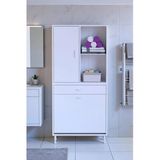 Eliusta Liora Beyaz Çok Amaçlı Banyo Dolabı 70 Cm Genişliğe Sahip 70X171x32,5 Cm Çift Sepetli 2 Raflı Dolap