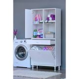 Eliusta Liora Beyaz Çok Amaçlı Banyo Dolabı 80 Cm Genişliğe Sahip 80X171x32,5 Cm Çift Sepetli 2 Raflı Dolap