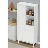 Eliusta Liora Beyaz Çok Amaçlı Banyo Dolabı 90 Cm Genişliğe Sahip 90X171x32,5 Cm Üç Sepetli 2 Raflı Dolap