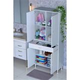 Eliusta Luma Kapaklı & Çekmeceli Banyo Dolabı 75 Cm Genişlikte Beyaz Dolap 75X173x32,5 Cm Depolama Dolabı