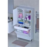 Eliusta Mira Dolap 6 Bölme Çok Fonksiyonlu Banyo Dolabı 70 Cm Beyaz Sepetli Dolap 70X171x32,5 Cm Organizer