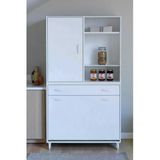 Eliusta Mira Dolap 6 Bölme Çok Fonksiyonlu Banyo Dolabı 95 Cm Beyaz Sepetli Dolap 95X171x32,5 Cm Organizer