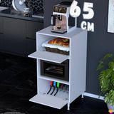 Eliusta Modo 2 Kapaklı Mutfak Dolabı 65 cm Mikrodalga Fırın Standı Çok Amaçlı Düzenleyici Kiler Beyaz Dolap