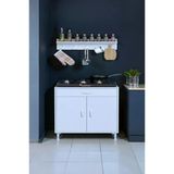 Eliusta Mono Duvara Monte 70 Cm Baharat Raflı Ocak Altı Dolap 70X88x48 Cm Tüp Bölmeli Mutfak Ünitesi