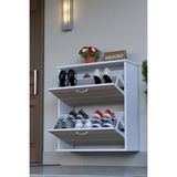 Eliusta Narel Cordoba Renk Kapı Önü Ayakkabılık 72 cm Genişlik Dış Mekan Asma Ayakkabılık 72 x 78 x 26 cm - Cordoba - Beyaz