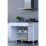 Eliusta Nehir 75 Cm Mutfak Dolabı Çok Amaçlı Ankastre Set Ocak Dolabı 75X88x48 Cm Raflı 2 Bölmeli Dolap