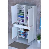 Eliusta Nexa Modüler Dolap 100 Cm Banyo/Mutfak Dolabı Extra Kullanım Alanlı 100X173x32,5 Cm Beyaz Dolap