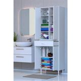 Eliusta Nexa Modüler Dolap 55 Cm Banyo/Mutfak Dolabı Extra Kullanım Alanlı 55X173x32,5 Cm Beyaz Dolap