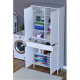Eliusta Nexa Modüler Dolap 80 Cm Banyo/Mutfak Dolabı Extra Kullanım Alanlı 80X173x32,5 Cm Beyaz Dolap