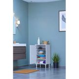 Eliusta Nirat 50 Cm 4 Bölmeli Beyaz Banyo Mutfak Dolabı 3 Raflı Kapaklı Çok Amaçlı Dolap 50X75x32,5 Cm