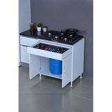 Eliusta Nıvera 75 Cm Mutfak Dolabı Beyaz Ankastre 75X88x56 Cm Ocak Dolabı Tüp Gizleyici Kapaklı Dolap