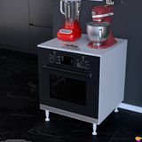 Eliusta Nivo 60 cm Ankastre Fırın ve Ocak Altı Modülü Mutfak Robotu Standı Beyaz Mutfak Dolabı 60X76X56 cm