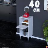 Eliusta Nova Çok Amaçlı Mutfak Modülü 40X87X32 cm Kiler Dolabı Ekmeklik ve Mutfak Düzenleyici - Beyaz - 40 cm