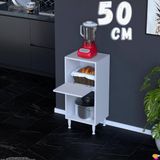 Eliusta Nova Çok Amaçlı Mutfak Modülü 50X87X32 cm Kiler Dolabı Ekmeklik ve Mutfak Düzenleyici - Beyaz - 50 cm