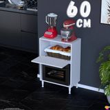 Eliusta Nova Çok Amaçlı Mutfak Modülü 60X87X32 cm Fırın Dolabı Ekmeklik ve Mutfak Düzenleyici - Beyaz - 60 cm